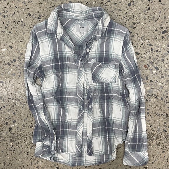 Rails Hunter Plaid Button Down White and Green Size Small - Picture 1 of 2